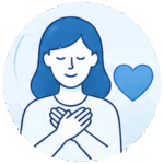 Icon für Angstpatienten mit beruhigender Darstellung und Herzsymbol in der Zahnarztpraxis Trier